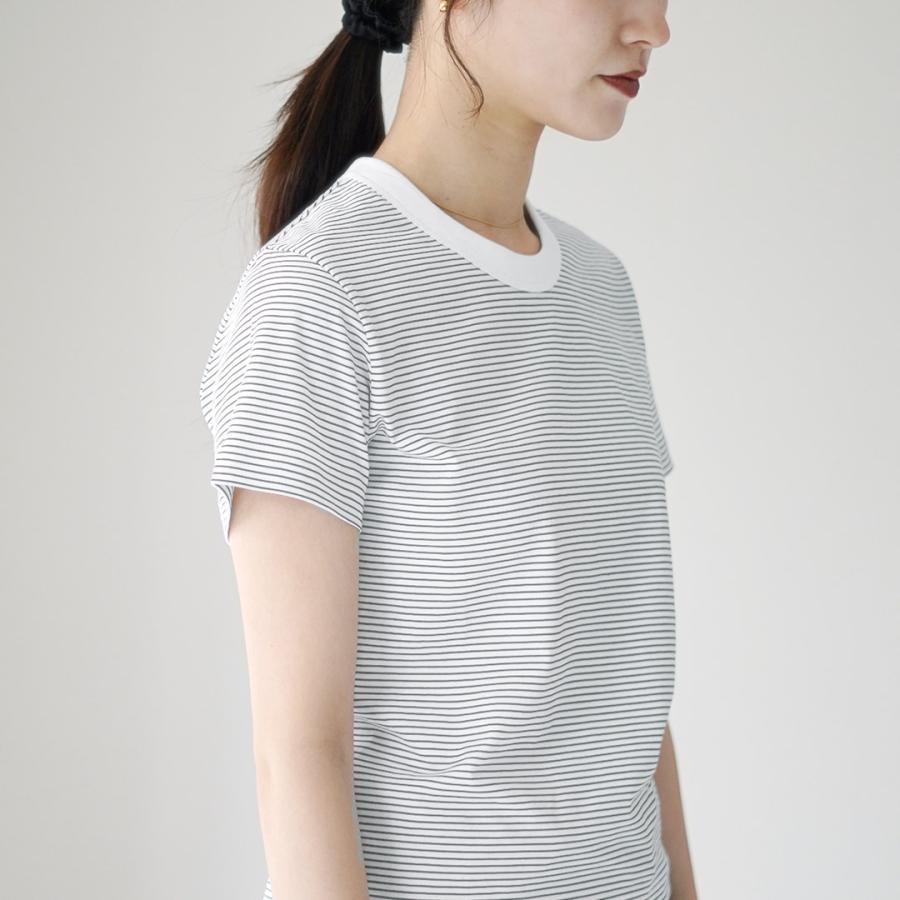 handvaerk（ハンドバーク） マイクロ Tシャツ ボーダー / レディース