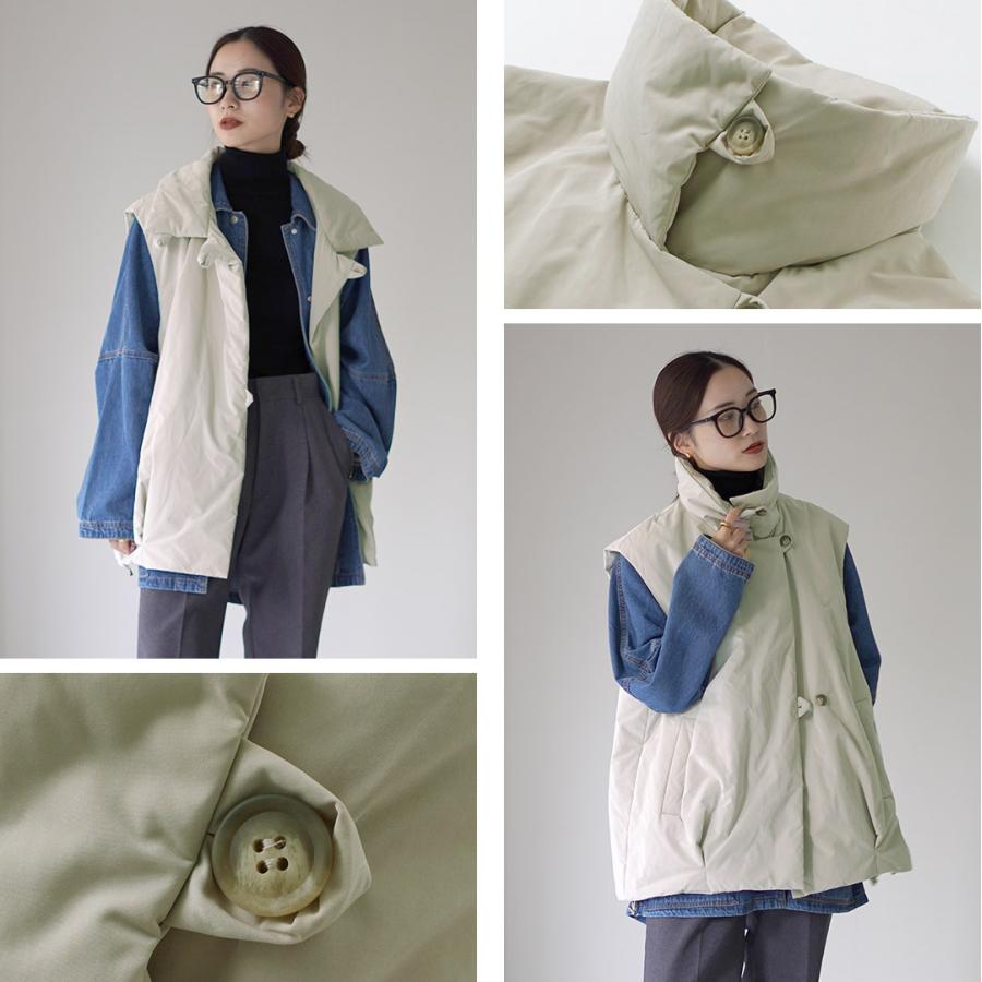 CHIGNON（シニヨン） スタンドカラー パフィーベスト / レディース