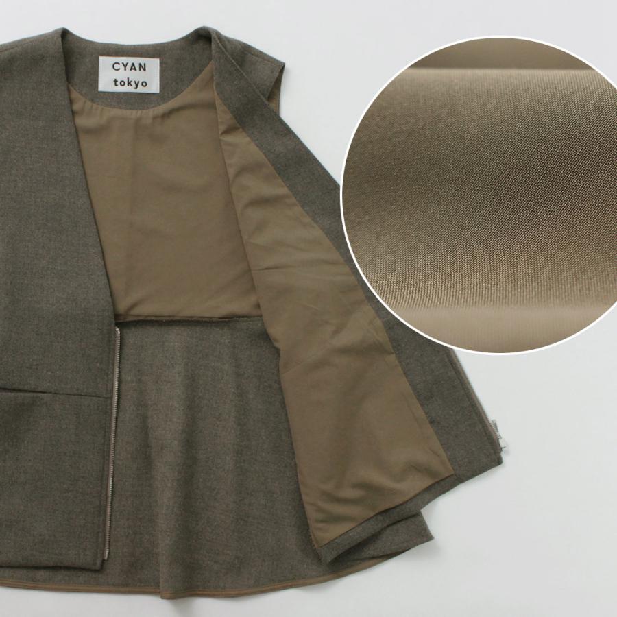 CYAN TOKYO（シアントーキョー） フラノ ZIPフレアジレ / レディース