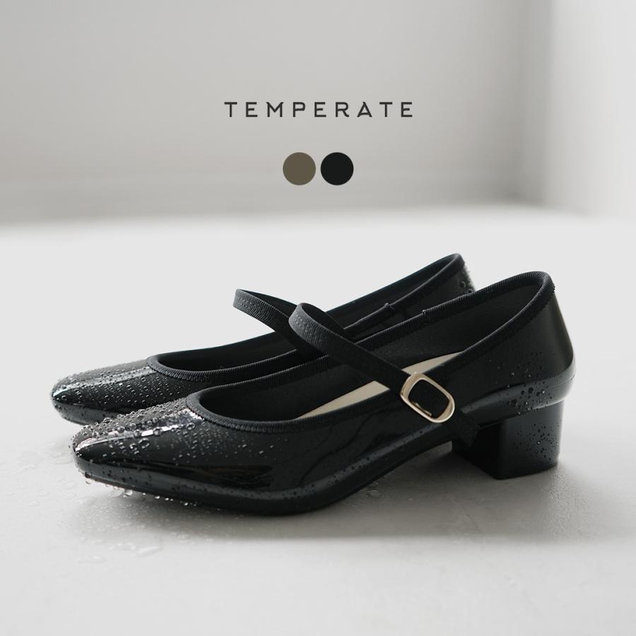 新品！ソフトな履き心地★リボン中ヒールティーチャーズシューズ22.5 TEMPERATE（テンパレイト） 【動画あり】 CANNON ストラップ ヒール