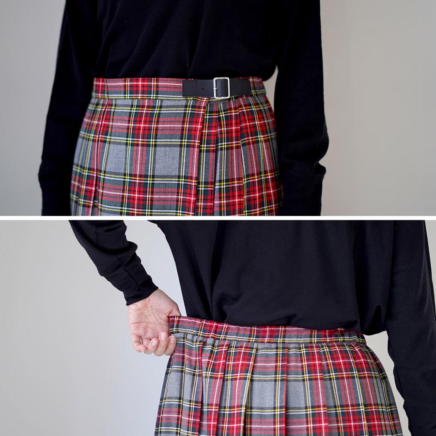 未使用☆正規品　Dior　赤チェック プリーツスカート　ラップスカート クリスチャンディオール Christian Dior ラップ プリーツ スカート