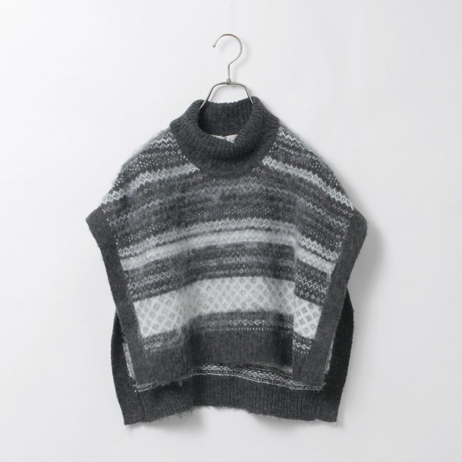 新品未使用　MidiUmi ミディウミ　cape knit チャコールグレー MidiUmi（ミディウミ） ケープニット / レディース トップス ベスト