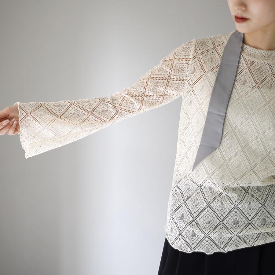 【ホワイト】フレアスリーブレースブラウス whyto ホワイト フレアスリーブ レース ブラウス “flare sleeves lace