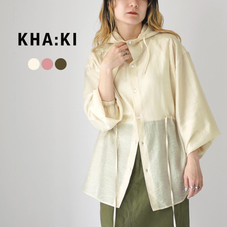 kha:ki（カーキ） フーデッド シアーシャツ / レディース トップス