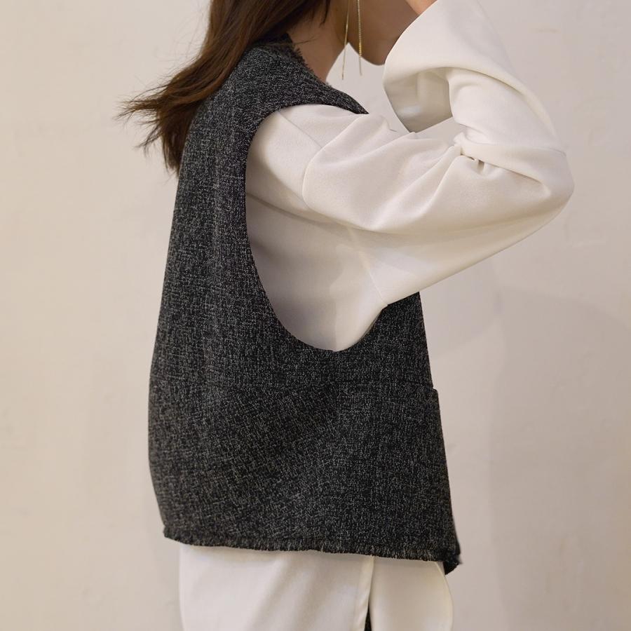 CHIGNON シニヨン ツイードショートベスト 【公式通販】 CHIGNON