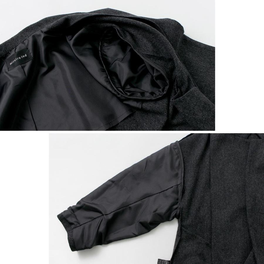 mizuiroind（ミズイロインド） ウールブレンド テーラード ジャケット