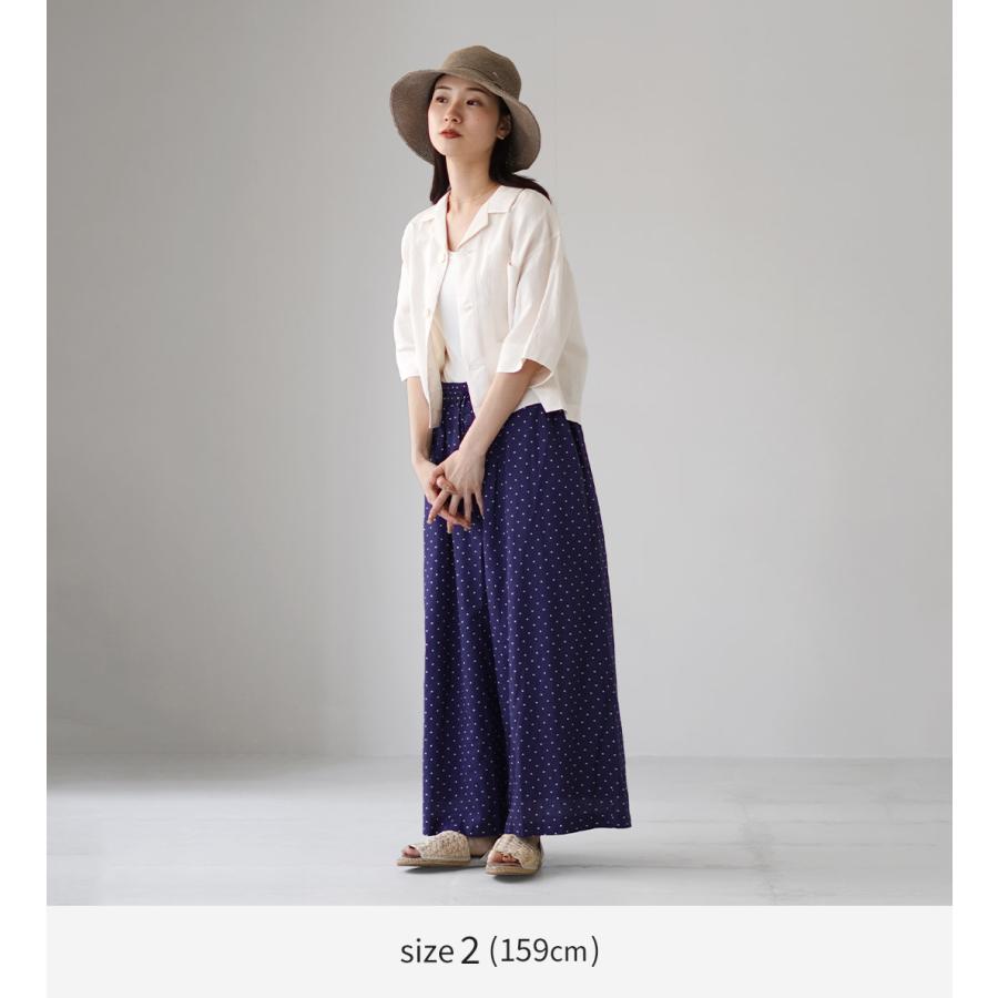 SOILコットンボイルドット シャツ&パンツ SOIL（ソイル） コットンボイル ドットプリント バンドイージーパンツ