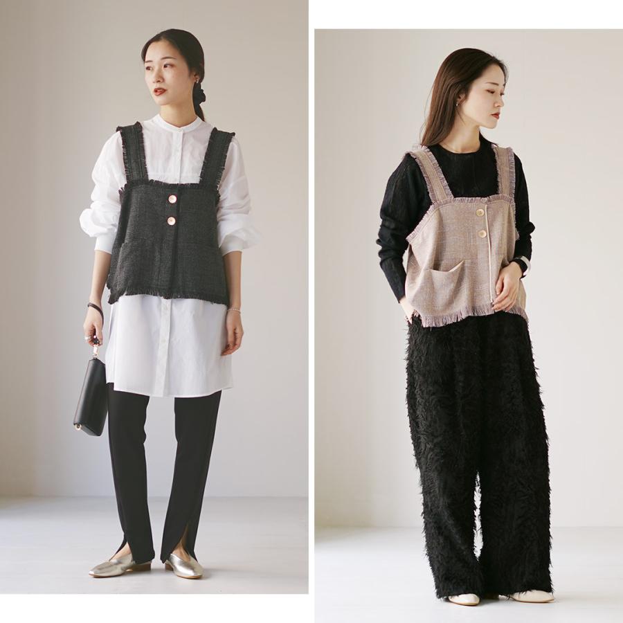 CYAN TOKYO（シアントーキョー） MIXツイード キャミベスト / 前開き