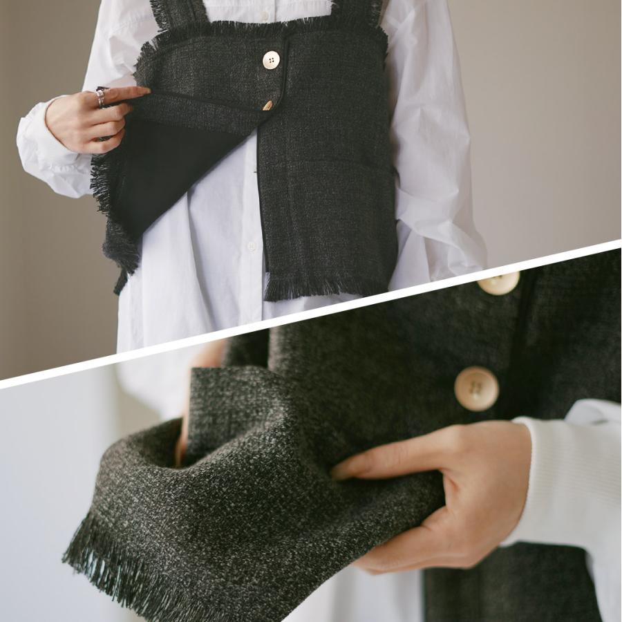 CYAN TOKYO（シアントーキョー） MIXツイード キャミベスト / 前開き