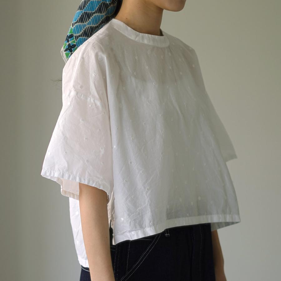 MidiUmi（ミディウミ） ドット ワイドシャツ プルオーバー / ブラウス