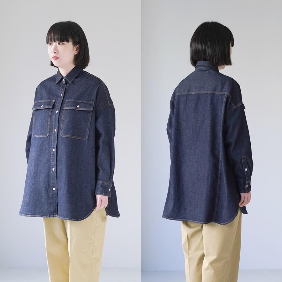 【美品】Healthy Denim ヘルシーデニム オーバーサイズ デニムシャツ Healthy DENIM / Almond オーバー デニムシャツ（シャツ/ブラウス