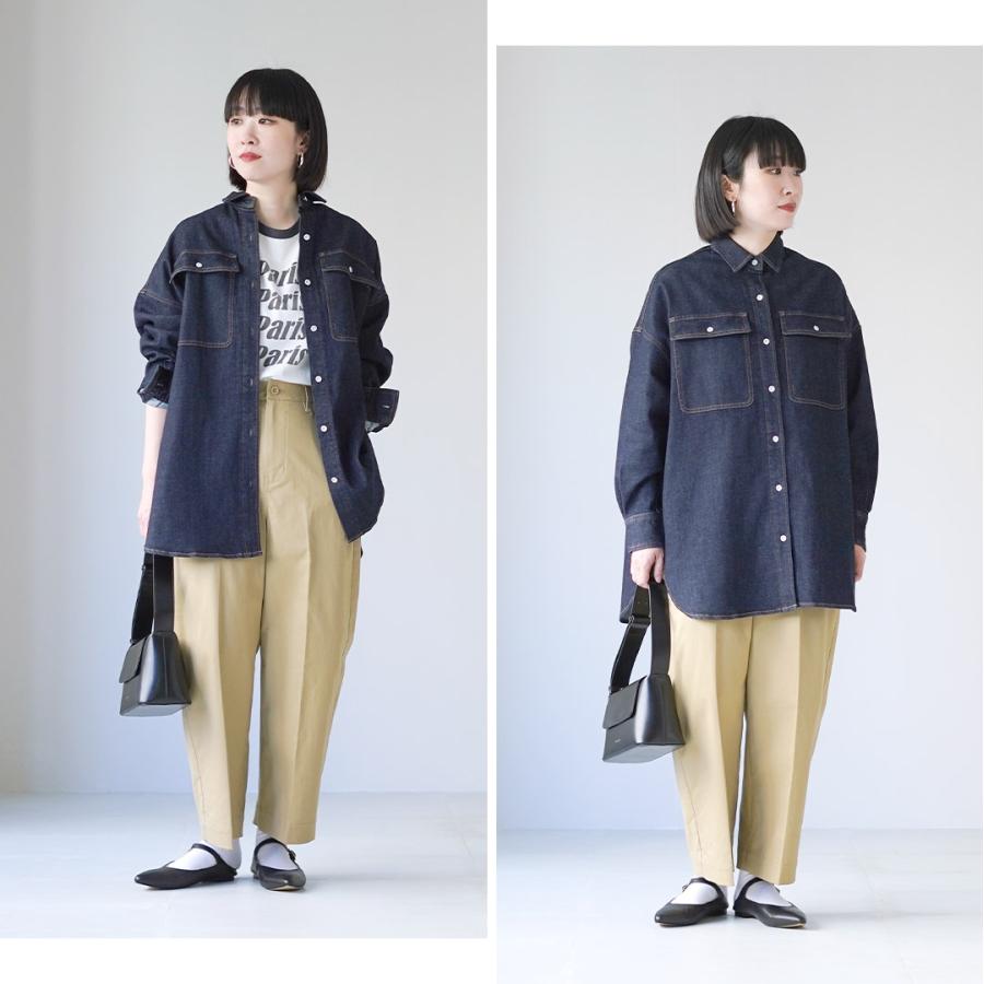【24AW】美品　Healthy denim Almond スーパービッグシャツ Healthy denim（ヘルシーデニム） Almond スーパービッグシャツ