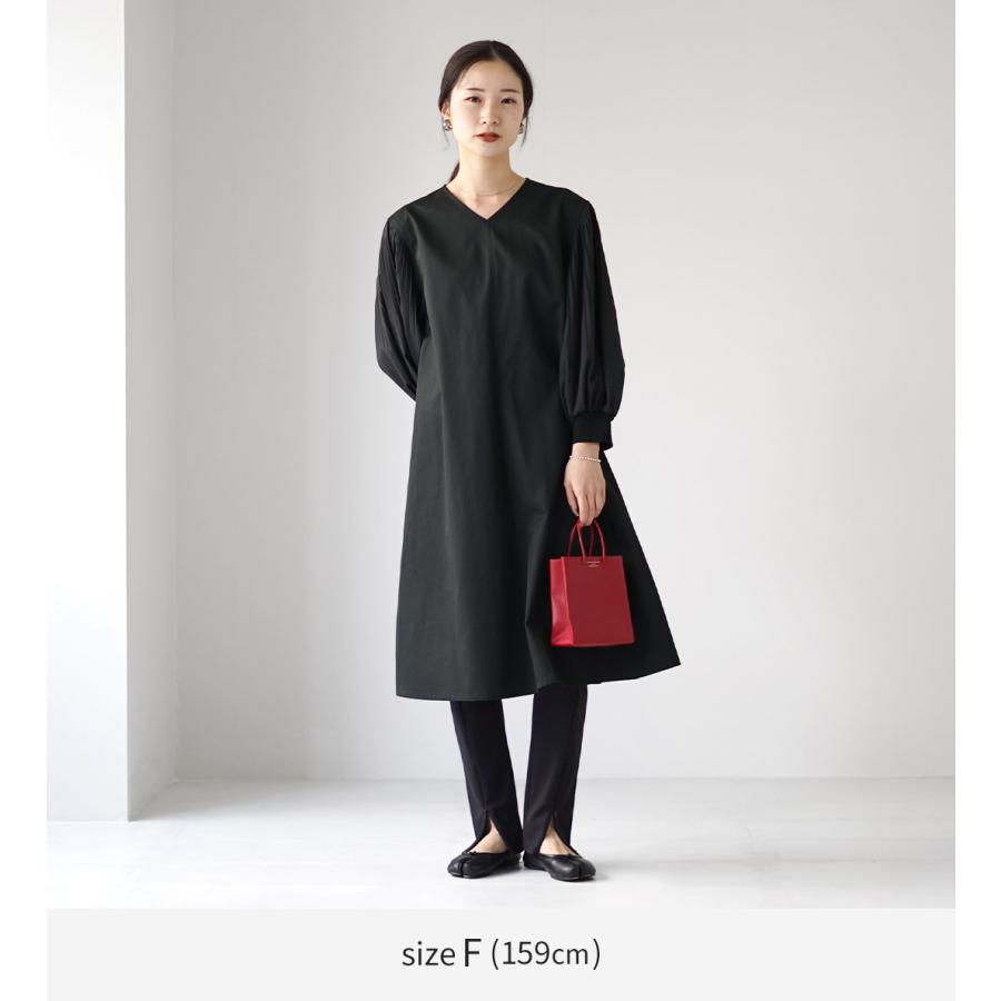 mizuiroind（ミズイロインド） プリーツ パフ スリーブ ワンピース