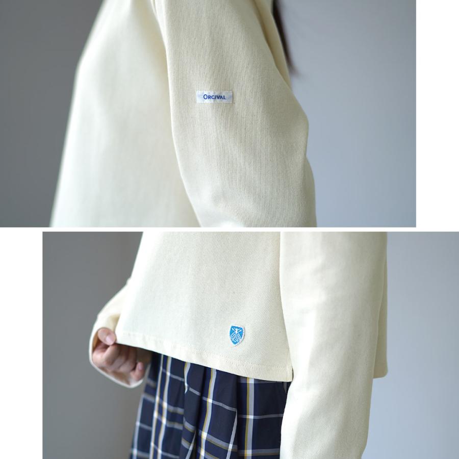 ORCIVAL（オーシバル） #B266 ボートネック ロングスリーブ クロップド