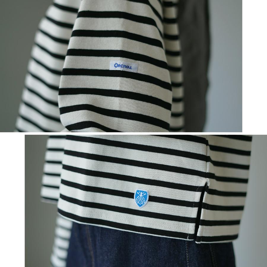 ORCIVAL（オーシバル） #B266 ボートネック ロングスリーブ クロップド 