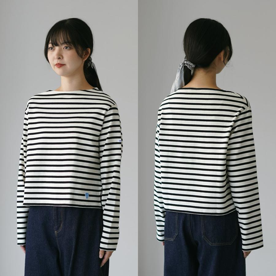 ORCIVAL（オーシバル） #B266 ボートネック ロングスリーブ クロップド