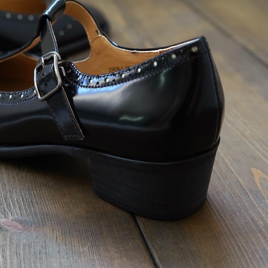 ARTESANOS（アルテサノス） メダリオン Tストラップ レザーシューズ