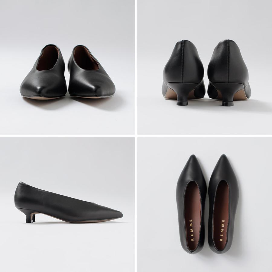 REMME（レメ） ポインテッド パンプス / レディース 靴 ローヒール 本