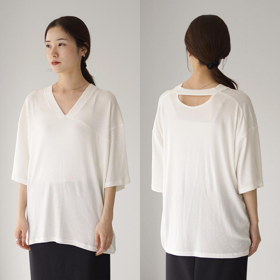 YENN YENN（イェン） 2WAY Vネック トップス / カットソー Tシャツ