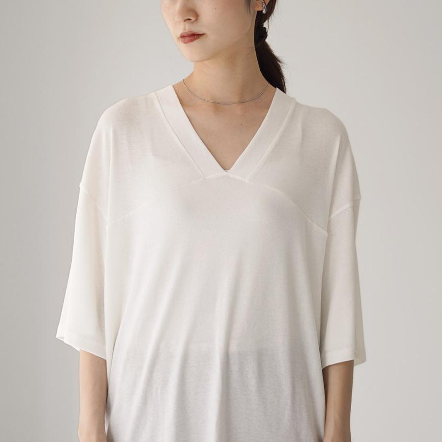 【YENN】25SS Y252-82034 2WAY V-NECK TOPS五分袖カットソー YENN】25SS Y252-82034 2WAY V-NECK TOPS五分袖カットソー 【公式通販】