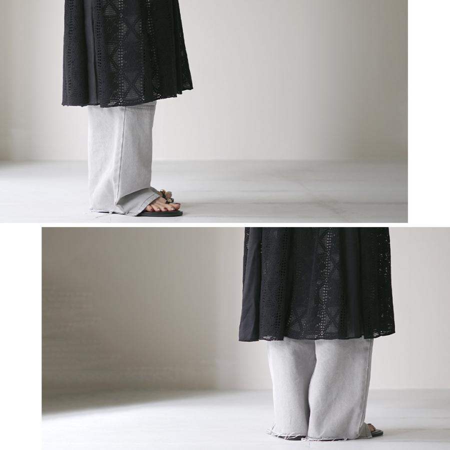 YENN（イェン） クロシェ レースワンピース / ノースリーブ ミドル丈 フレア Aライン かぎ針編み CROCHET LACE DRESSの画像