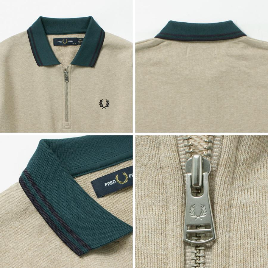 FRED PERRY（フレッドペリー） ジップ ネック カラースウェット