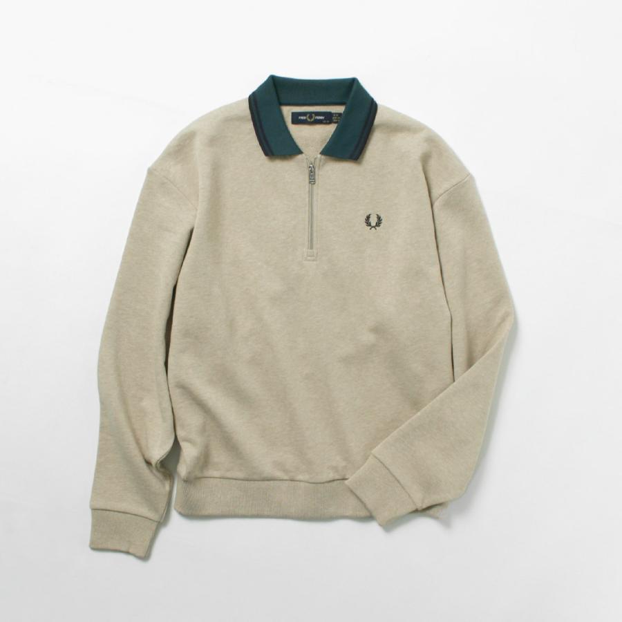 FRED PERRY（フレッドペリー） ジップ ネック カラースウェット