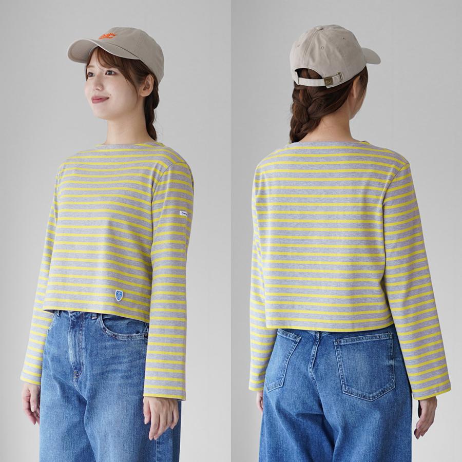 ORCIVAL（オーシバル） 40/2天竺 ボートネック クロップド カットソー