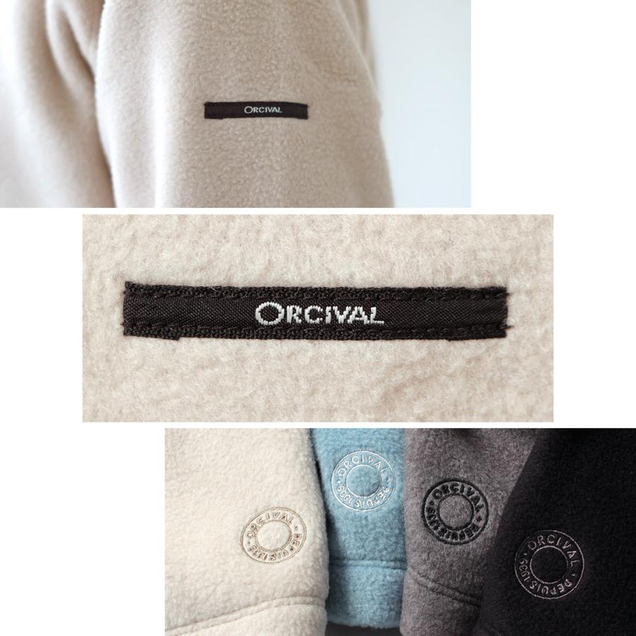 ORCIVAL（オーシバル） フリース クルーネック カーディガン 日本製