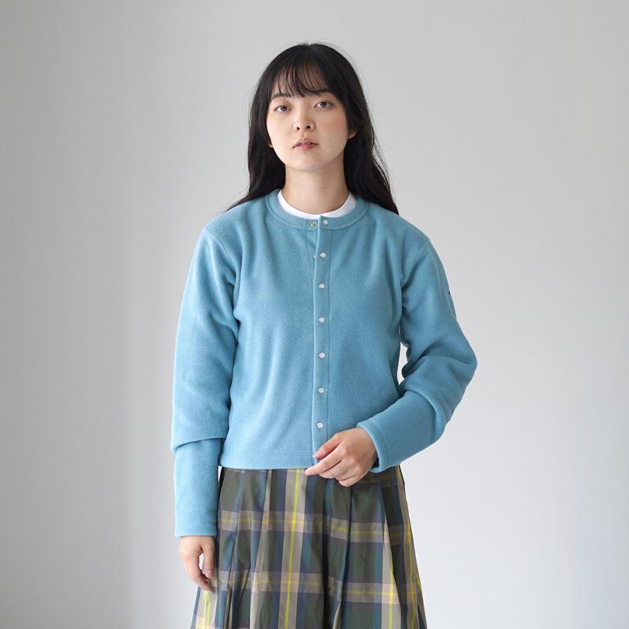 【美品】ORCIVAL 裏フリースクルーネックカーディガン ORCIVAL（オーシバル） フリース クルーネック カーディガン 日本製
