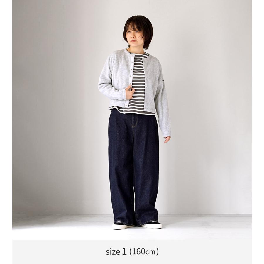 ORCIVAL（オーシバル） フリース クルーネック カーディガン 日本製