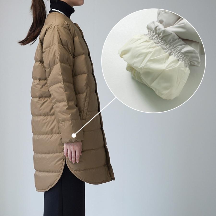 ORCIVAL（オーシバル） ラウンドネック ロング ダウンコート