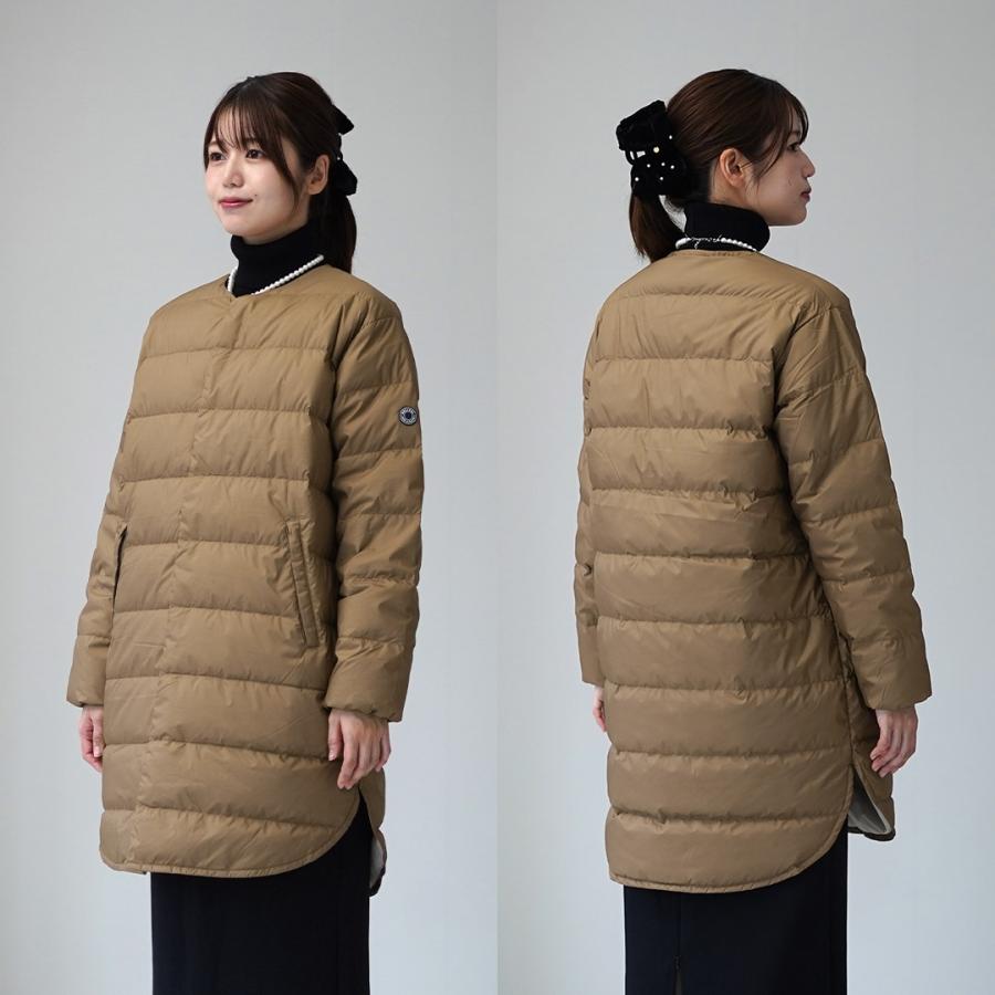 ORCIVAL（オーシバル） ラウンドネック ロング ダウンコート