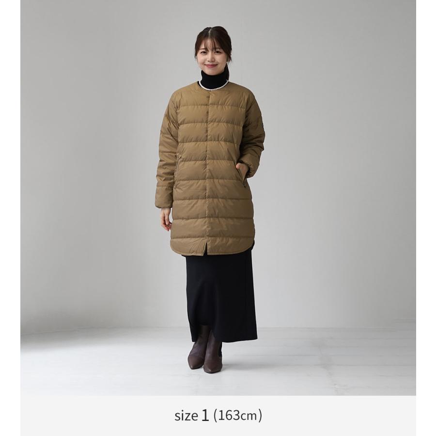 ORCIVAL（オーシバル） ラウンドネック ロング ダウンコート