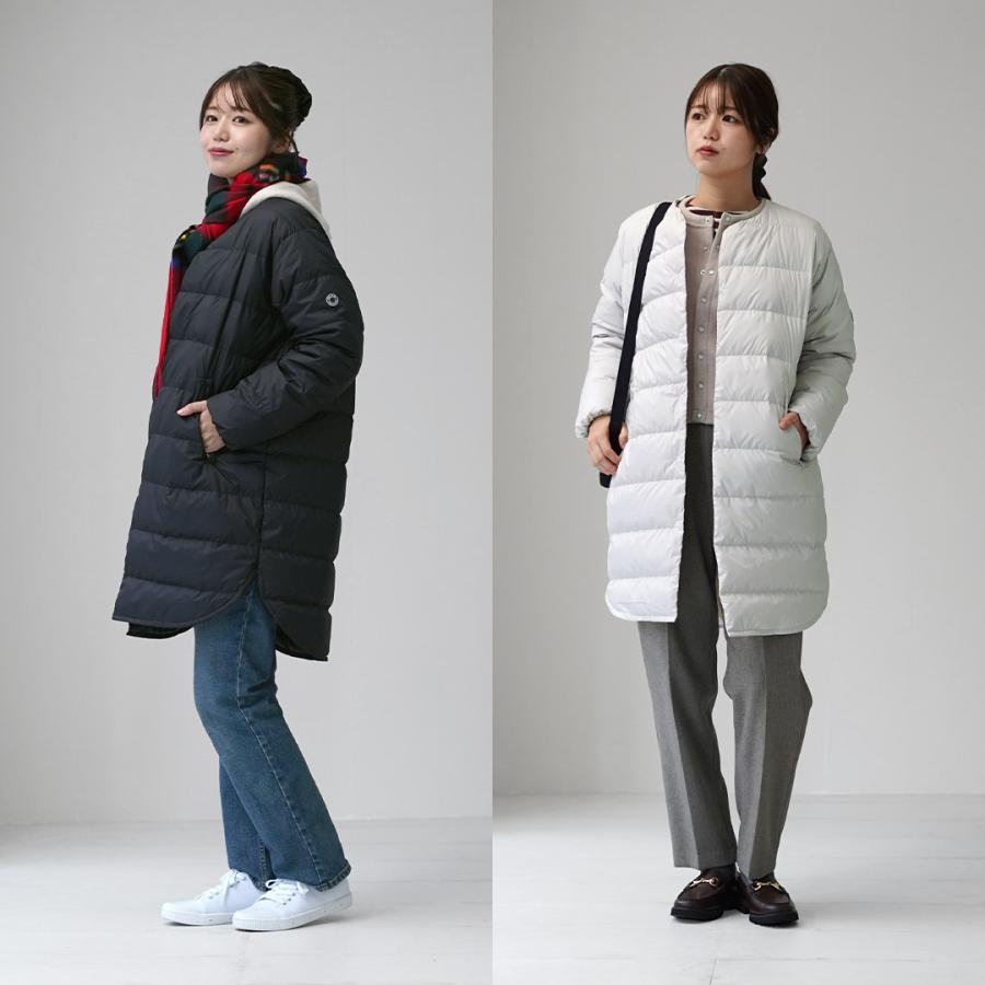 ORCIVAL（オーシバル） ラウンドネック ロング ダウンコート