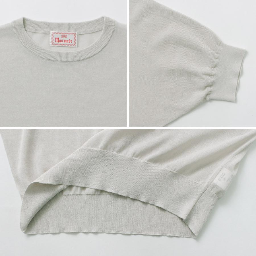 mao made（マオメイド） ヘルシーヤーン ニット ハーフスリーブ T