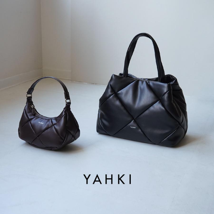YAHKI（ヤーキ） ダイヤキルト トートバッグ フェイクレザー / レディース 合皮 A4 軽量 肩掛けの画像