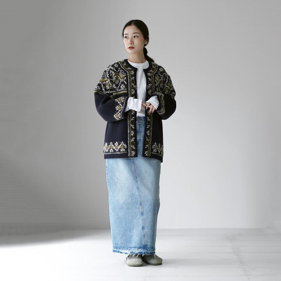 【COOHEM・美品】ノルディックニットカーディガン Coohem（コーヘン） ノルウィージャン ニットカーディガン