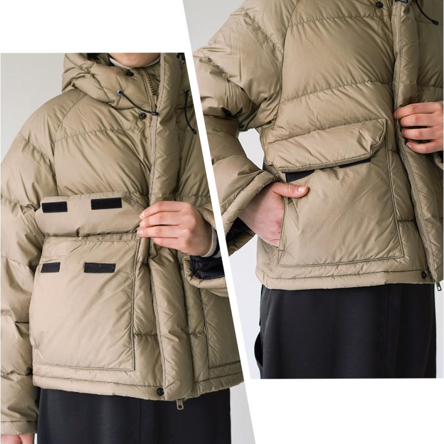 Gymphlex /ジムフレックス【L】フード付 ダウンジャケット/ショート丈 GYMPHLEX（ジムフレックス） ショート フード ジャケット / ダウン