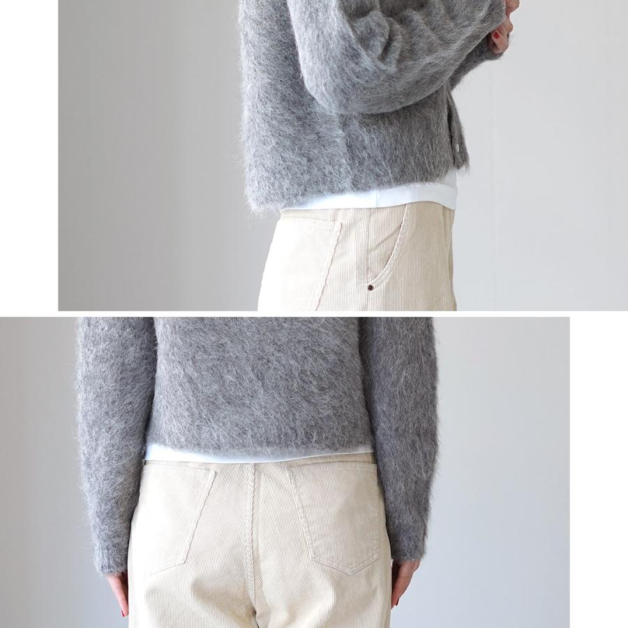 GYMPHLEX（ジムフレックス） シャギーニット ロゴカーディガン