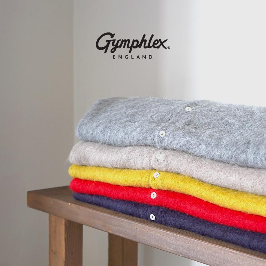 GYMPHLEX（ジムフレックス） シャギーニット ロゴカーディガン