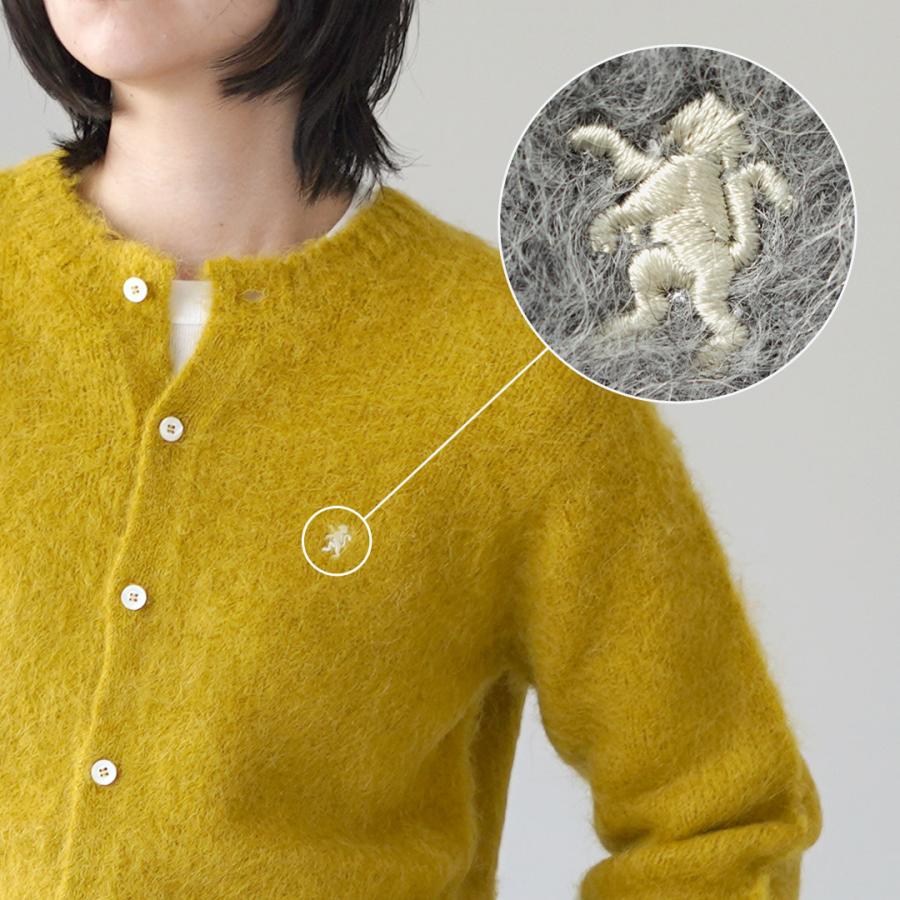 GYMPHLEX（ジムフレックス） シャギーニット ロゴカーディガン