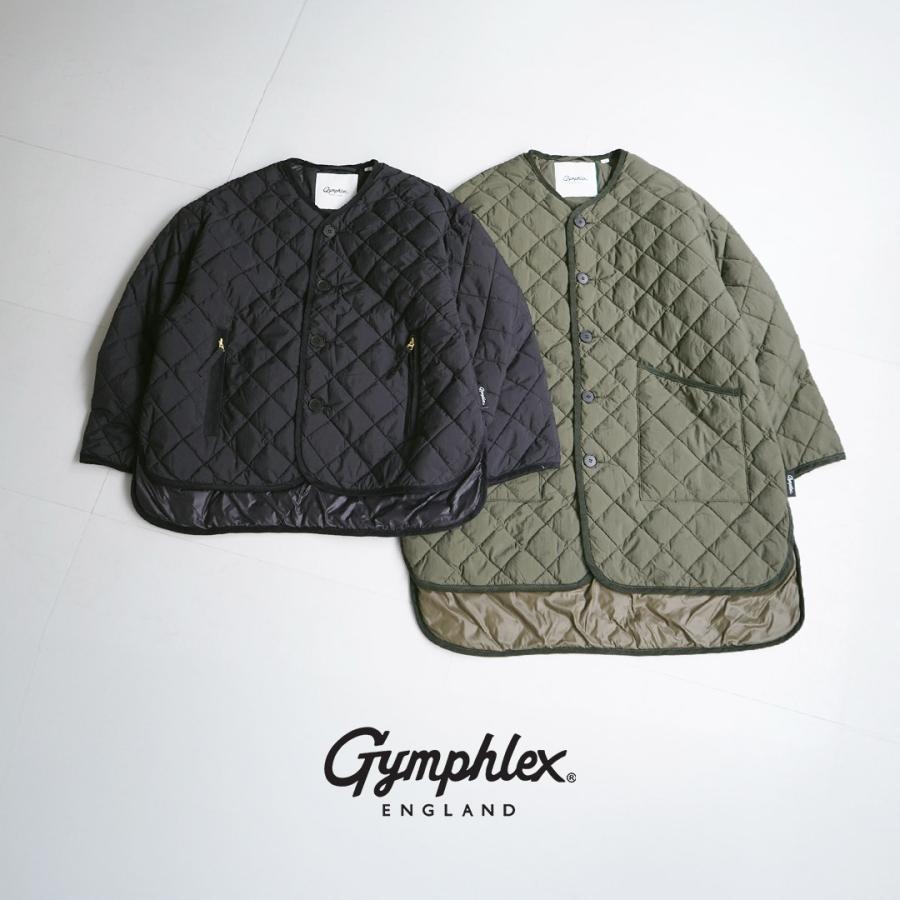 GYMPHLEX（ジムフレックス） ノーカラー キルトジャケット ショート