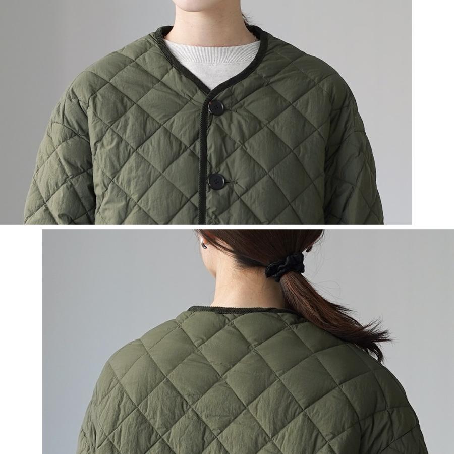 GYMPHLEX（ジムフレックス） ノーカラー キルトジャケット ショート