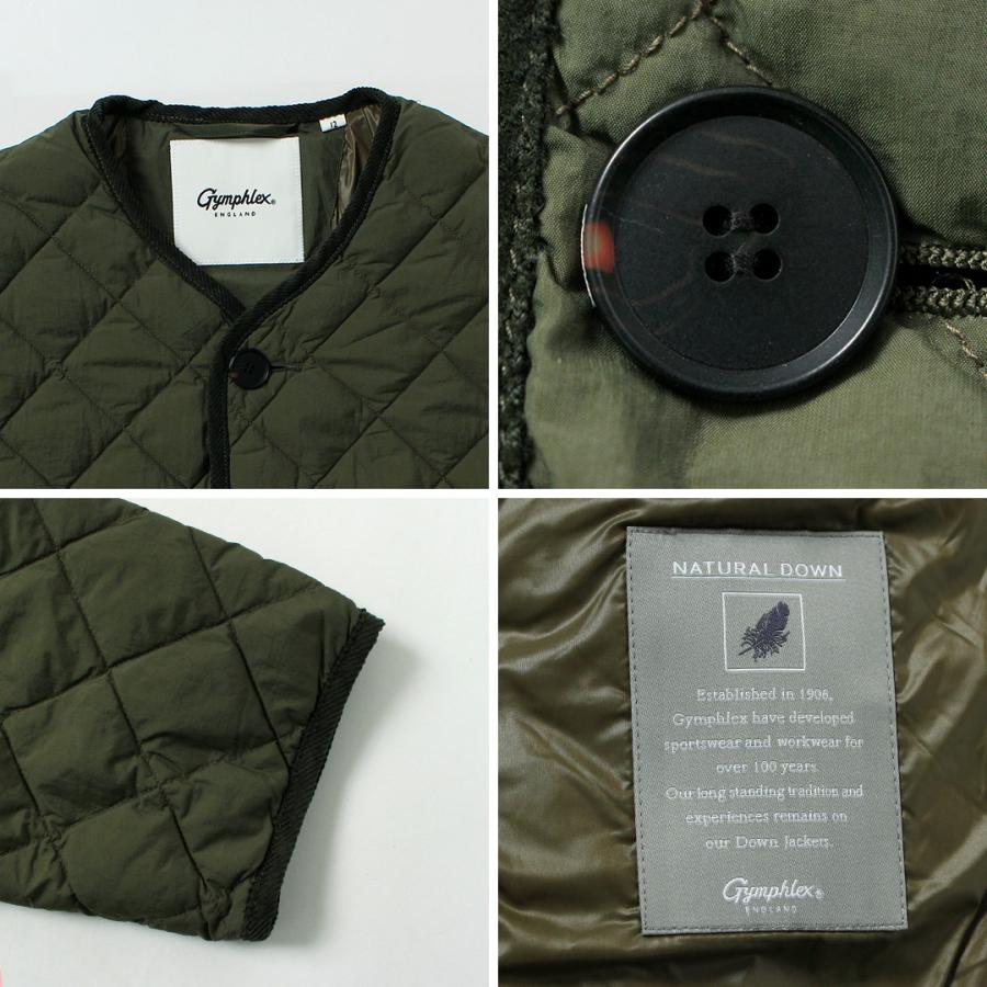 GYMPHLEX（ジムフレックス） ノーカラー キルトジャケット