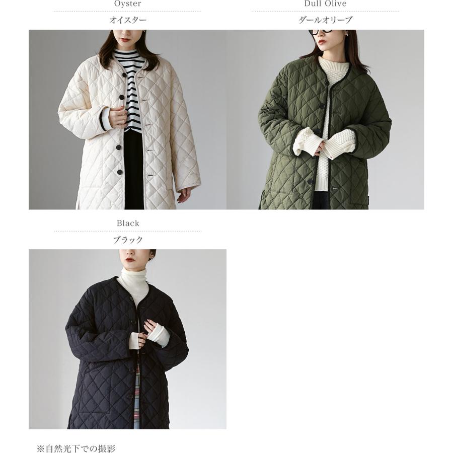 美品✨Gymphlex ジムフレックス　キルティング ダウンコート　ノーカラー Gymphlex｜キルティング ダウン カラーレス コート ノーカラー