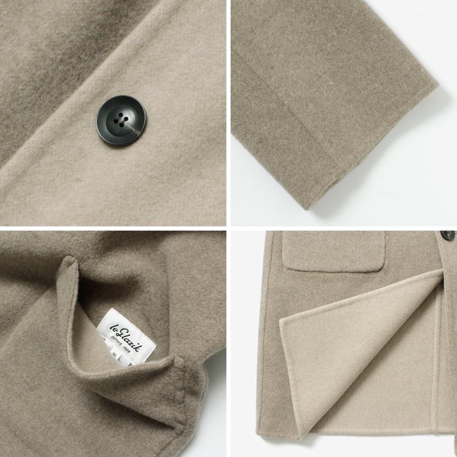 LE GLAZIK(ル グラジック) リバーシブル　ノーカラーコート セール】[LE GLAZIK/ル グラジック] リバーシブル ノーカラーウール