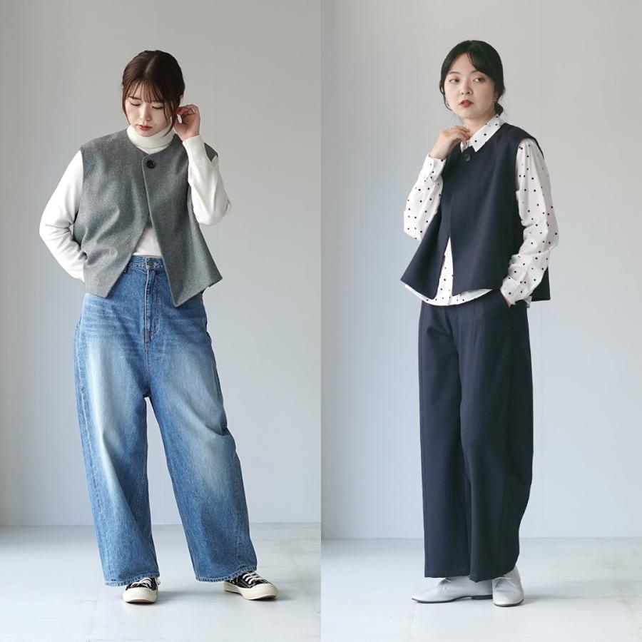 LE GLAZIK（ルグラジック） フランネル ジレ / ベスト トップス 前開き