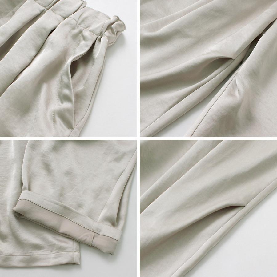 【極美品】ミズイロインド 24SS ワイドカーゴパンツ ベージュ mizuiroind（ミズイロインド） サテン ワイドカーゴパンツ / ワイド