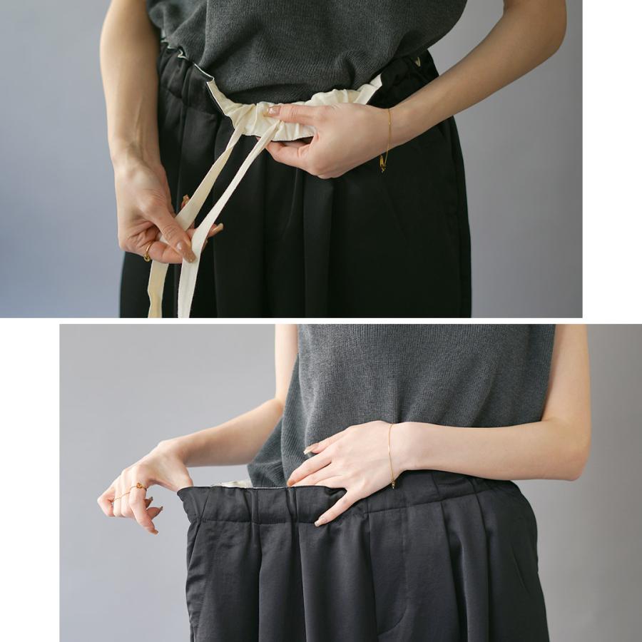 mizuiroind（ミズイロインド） サテン ワイドカーゴパンツ / ワイド